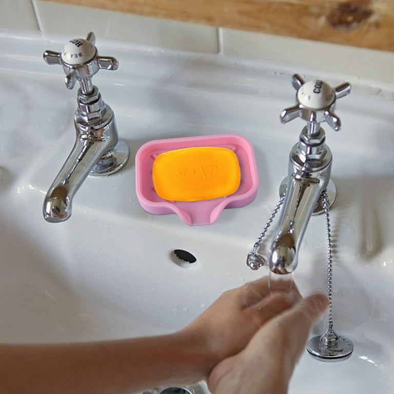 Kitchen Silicone Soap Dish Sink Tray Sponge Tray Sponge Draining