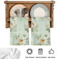 thumbnail image 5 of Mint Green Camellia Kitchen Towels Set of 4, Watercolor Botanical Flowers Leaves Spring Absorbent Dish Towels for Kitchen, Microfiber Hand Towel, Quick Drying Tea Towel for Cleaning Dishcloths, 5 of 7