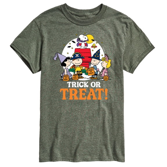 Peanuts - Trick Or Treat Moonlight Men's Short Sleeve Graphic T-Shirt