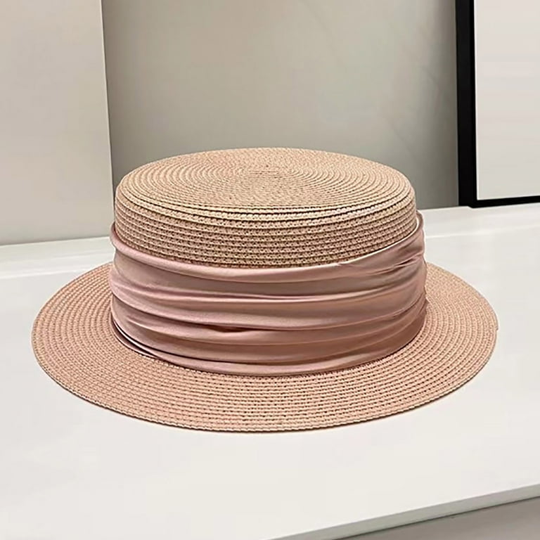 casual dress hats Szjxbuy for Women Fashionable Summer Elegant Straw Boater Sunhat Wide Brim Fedora Beach Hats Vintage Packable Caps with Satin Tie Timeless dress hat perfect for formal and casual outfits. Ladies, Here Are The Rules