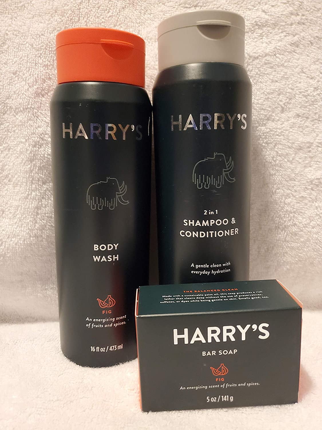 Men's Grooming Set, Harry's Shampoo 14 Oz, Body Wash 16 Oz, and Bar