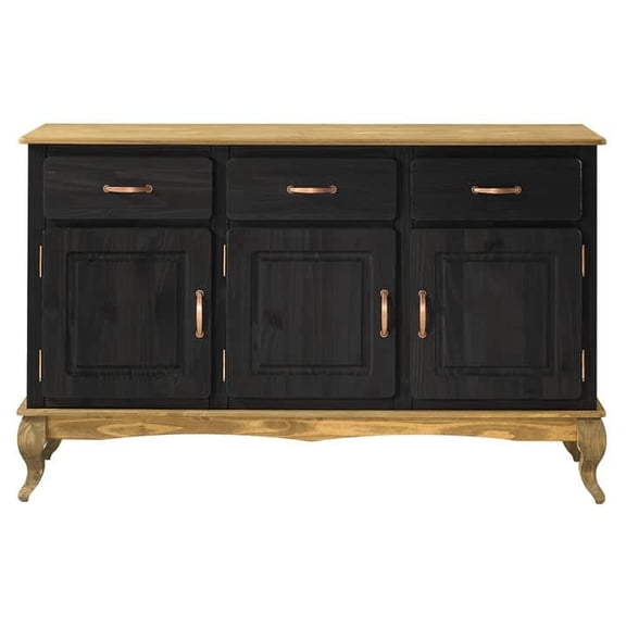 Bridge Brazil Wood Buffet Sideboard Green | Furniture Dash Black color wax.