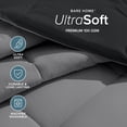thumbnail image 5 of Bare Home 5-Piece Reversible Bed-in-a-Bag - Premium 1800 Collection - California King, Black/Gray Comforter with Gray Sheet Set, 5 of 10
