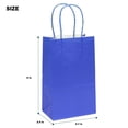 thumbnail image 2 of IN-JOOYAA Gift Bags Mini Small Kraft Paper Gift Bags with Handles 12 Pcs (Royal Blue, 4.7 x 2.4 x 6 in), 2 of 7