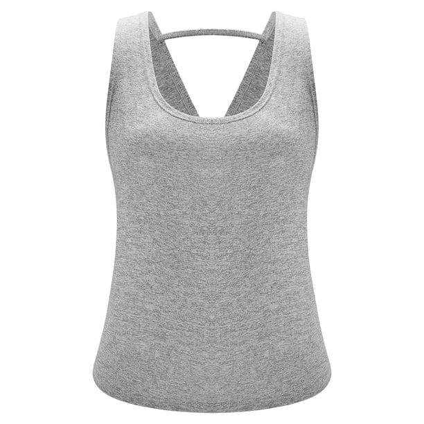 Camisa deportiva Camisa de yoga para mujer con espalda abierta y camiseta sin mangas de entrenamient Abanopi Camisa deportiva