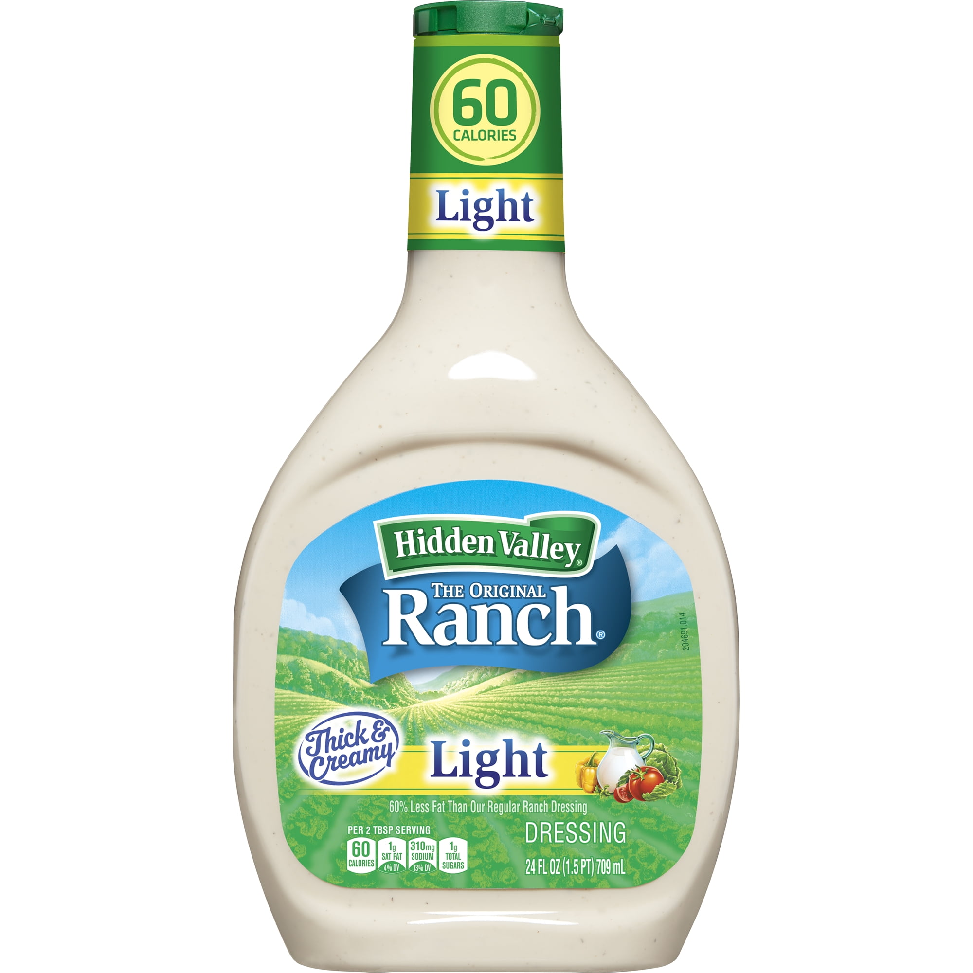 Hidden Valley Original Ranch Light Salad Dressing & Topping, Gluten Free 24 oz Bottle