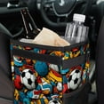 thumbnail image 6 of Football Foldable Car Garbage Can with Lid, Leak-Proof Mini Trash Can, Hanging Storage Bag - Car Trash Bin for Travel and Commuting, 6 of 6