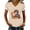 Complexion, variant on Punch the Monkey Women's V-Neck Tee, Cute Monkey Hugging Gorilla Graphic Top, Fashion Casual Short Sleeve T-Shirt for Women