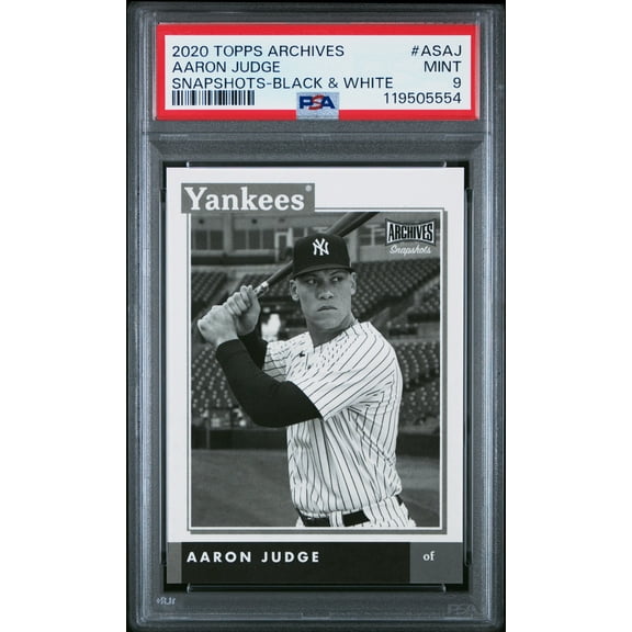 2020 Topps Archives Snapshots AARON JUDGE #AS-AJ Black & White PSA 9