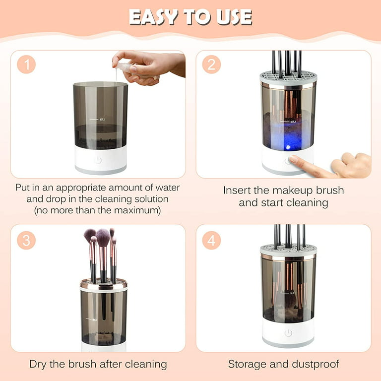 Electric Makeup Brush Cleaner Machine, Christmas Gifts Stocking Stuffers  for Women Mom Wife Girlfriend, Make Up Brush Cleaner Cleanser Machine,  Makeup