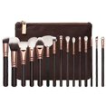 thumbnail image 1 of 15 Pcs Professional Makeup Brush with Practical Bag-Brown, cosmetic brushes, 1 of 1