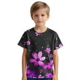 thumbnail image 5 of HVOBBTY T-shirt Décontracté à Manches Courtes pour Tout-Petits, T-shirt Imprimé Mode Col Rond Manches Courtes Rose Vif, 9 Ans, 5 of 5