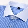thumbnail image 3 of LIBRCLO Mens Long Sleeve Shirts Stripe Casual Button Down Shirts Slim Fit Business, 3 of 7