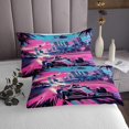 thumbnail image 3 of Erosebridal Speed Sports Coverlet Set Queen, Racing Car Bedding Set, Pink Purple 3 Pieces, 3 of 5