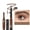 Chocolate, variant on Kmbangi 3-in-1 Eyebrow Pencil, Waterproof Eyebrow Powder Natural Long Lasting Brow Tint Cosmetics