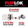 thumbnail image 2 of Cerradura de puerta de alta seguridad FlipLok: 10 veces más resistente que un cerrojo, cerradura con teclado, plateada, sin llave, 2 of 5