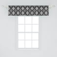 thumbnail image 2 of Ambesonne Abstract Valance Pack of 2, Stripes with Wavy Patterns, 54"X12", Pale Taupe and Dark Grey, 2 of 4
