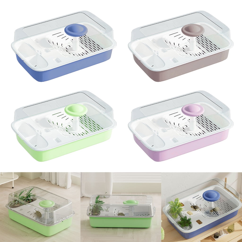 Separable Turtles Tanks Terrariums with Basking Platform Plastic Turtles Basin Box