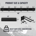 thumbnail image 2 of Wall Mount Tool Storage Rack, Heavy Duty Garage Storage Tool Organizer, Garden Tool Wall Hooks and Hangers, Hold Up to 350lbs Black 2Pack, AK806-Black-2Pack, 2 of 18