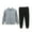 Grey, variant on Girls Back-to-School Hooded Tracksuit Girls 2 Piece Outfits Sweatsuit Soli𝖽 Color Long Sleeve Hoodies Pullover Sweatpants Kid Fall Winter Casual Tracksuit Set