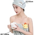 thumbnail image 2 of Absorbent Quick Dry Spa Bath Wrap Shower Skirt and Hair Drying Turban - 2pc Set, 2 of 5