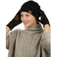 thumbnail image 3 of Colorful Confetti Cable Knit Beanie and Anti-Slip Touchscreen Gloves Set, 3 of 4