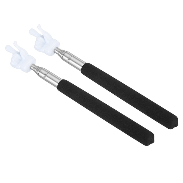 Puntero Telescópico para Maestros Uxcell, 2 Pcs Puntero de Mano en Forma de Dedo para Aula, Dedo Blanco