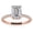 Pink, variant on Elegant Brilliance Moissanite Halo Ring in White Gold Plated by Auory for Women