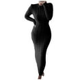 thumbnail image 2 of Gspmoly Robe d'Été, Robe Mode pour Femmes à Fleurs Colorées en Tricot à Manches Longues, Robes de Vacances pour Femmes Offres Prime, 2 of 6