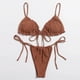 thumbnail image 2 of Gibobby Trajes de Natación para Mujer Traje de baño acolchado para mujer, talla grande, , ropa de playa, traje de baño, traje de baño, conjunto de Tankin(Caqui,XL), 2 of 5