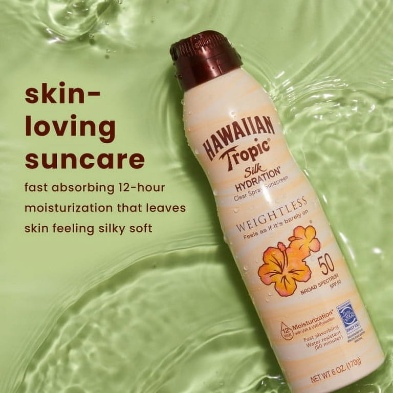 Hawaii購入★Hawaiianトロピックシルク日焼止めスプレーSPF30 Hawaiian Tropic Silk Hydration Clear Mist Spray Sunscreen