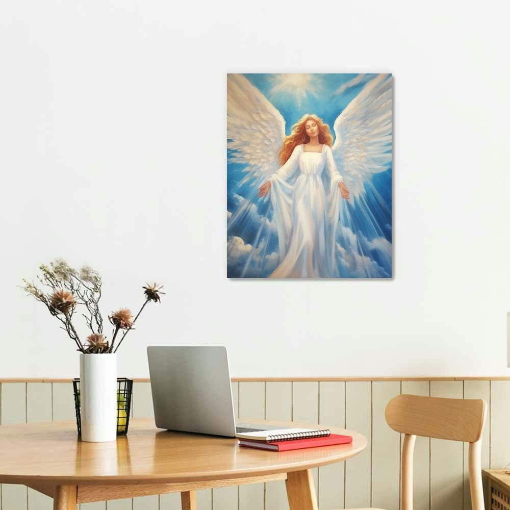 Paire De Tableaux Sur Toile - Ailes Minimalistes, Style Rustique Et Spirituel