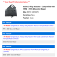 thumbnail image 2 of Main Air Flap Actuator - Compatible with 1995 - 2005 Chevy Blazer 1996 1997 1998 1999 2000 2001 2002 2003 2004, 2 of 3