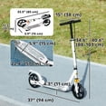 thumbnail image 2 of Adjustable Height Kids Scooter - Foldable Design, White, Ages 6-12 - Smooth Ride with Dual Brakes & Shock Absorption for Outdoor Fun, 2 of 7