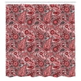 thumbnail image 2 of Ambesonne Mandala Shower Curtain, Persian Traditional Paisley, 69"Wx70"L, Pale Ruby, 2 of 4
