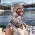 thumbnail image 5 of Unique Bargains 1 Pc Ice Silk Snake Pattern Balaclava Face Mask Gray Brown, 5 of 5