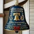 thumbnail image 6 of United States 250th Anniversarybell Ornament, Honoring America's, Commemorative 250th Anniversary U.S.with Commemorative Detailing for Collectors and Patriotic, 6 of 6