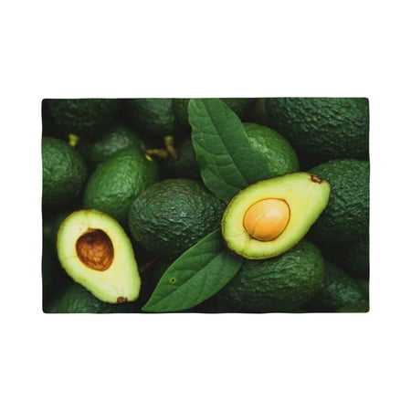 

Table Placemats Set of 6 - Fresh Avocados 12x18 In Faux Linen Double Heat Resistant Place Mats Cloth Indoor/Outdoor Placemats Washable Table Mats for Dining Kitchen Party