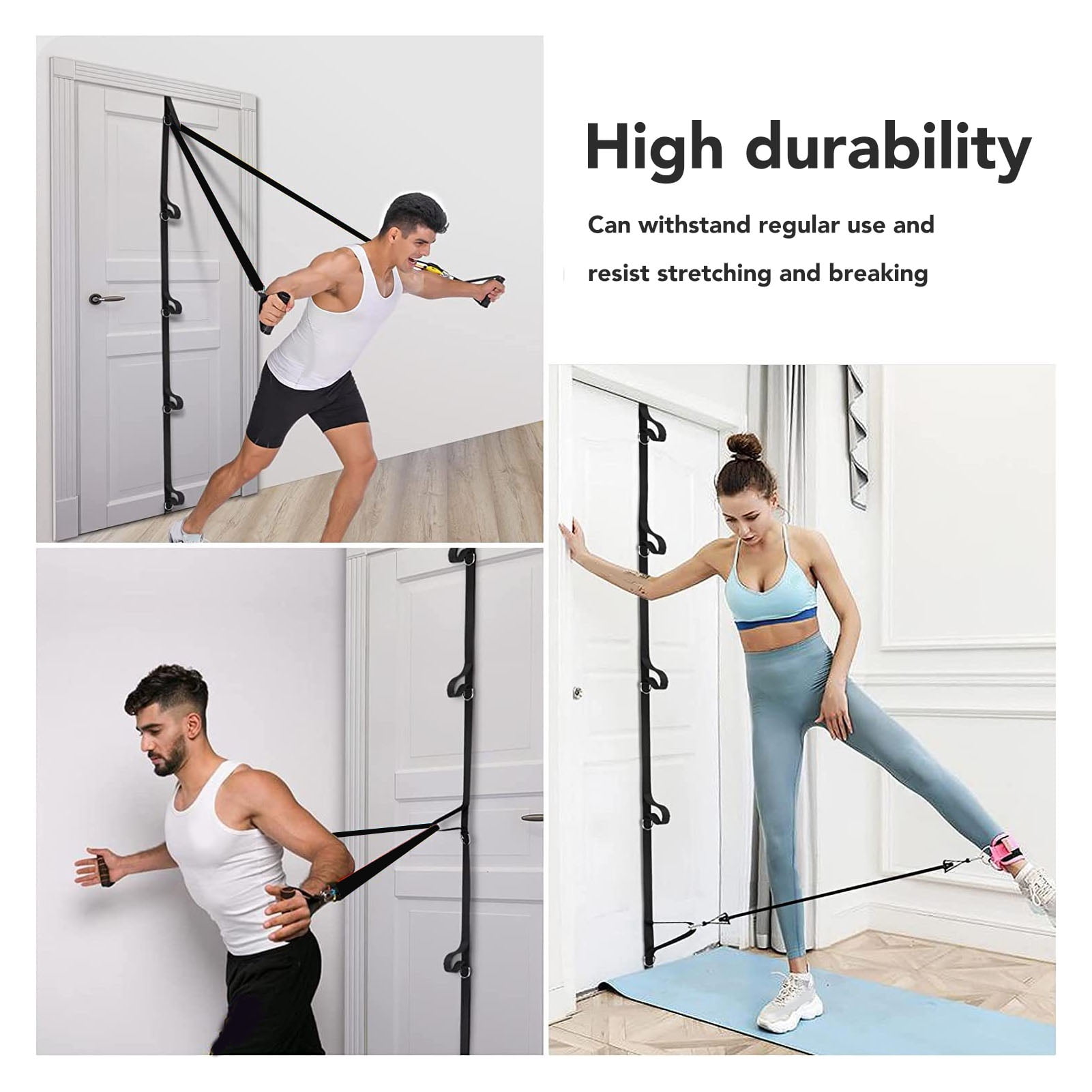 Cordon De Résistance SPRI 3-en-1 – Moyen/Lourd/Ultra Lourd – 6 Pièces – Fitness