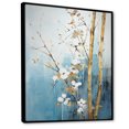 thumbnail image 2 of Designart "Blue And Gold Bamboo In Minimalism" Bamboo Floater Framed Wall Art Living Room, 2 of 5
