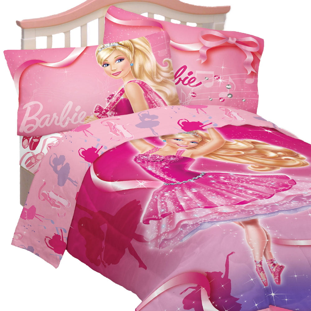 Barbie Ballet Twin Bedding Ballerina Dancing Comforter Sheet - Walmart.com