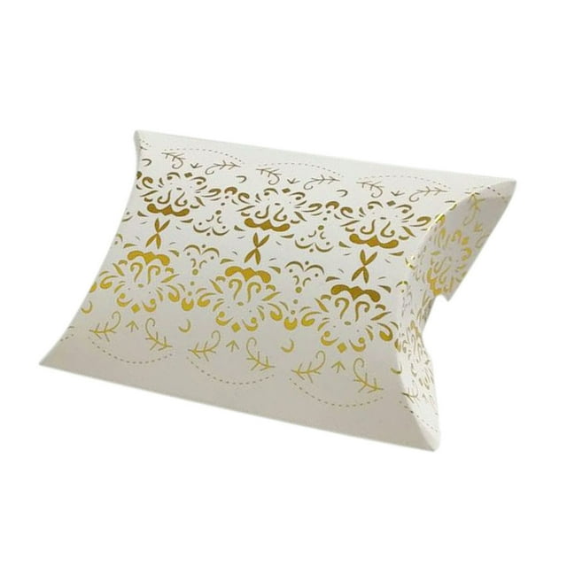 50pcs Pillow Shape Candy Box Wedding Favors Baby Shower Candy Box Birthday Party Jewelry Gift Boxes Present Pouch