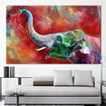 thumbnail image 2 of Colorful Wall Art, Abstract Elephant Canvas Art, Cute Elephant Art Canvas, Elephant Poster, Colorful Elephant Printed, Animal Canvas Art, Canvas Wall Decor - White Framed, 2 of 9