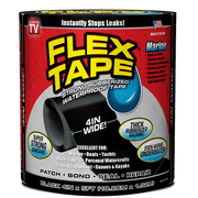 Flex Tape Strong Rubberized Waterproof Tape, Marine, 4 inches x 5 feet, Black
