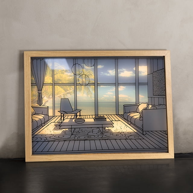 5W 5V LED Photo Frame USB Powered Mural Creative Light Ins Estilo moderno para el hogar Hugtrwg Para estrenar