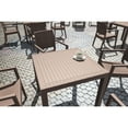 thumbnail image 3 of Luxury Commercial Living 31.5" Coffee Brown Wickerlook Square Patio Dining Table, 3 of 7