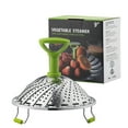 thumbnail image 3 of Vegetable Folding Steaming Basket, Stable Base Triangle Bracket Stainless Steel Vegetable Steaming Basket Arc  for Steamed Buns, 3 of 7