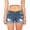 A1_Blue#048, variant on FAVIPT Women's Stretchy Denim Shorts Mid Rise Ripped Folded Hem Casual Slimming Bottoms Blue,M