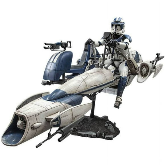 Figure Hot Toys TMS077 - Star Wars : The Clone Wars - Heavy Weapons Clone Trooper & Barc Speeder With Sidecar