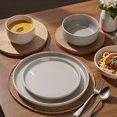 thumbnail image 6 of Onader Dinnerware Sets for 6, 18-Piece Plates and Bowls Set, Stoneware Dinning Ware Set for Kitchen, Microwave & Dishwasher Safe - Milky Coffee, 6 of 7